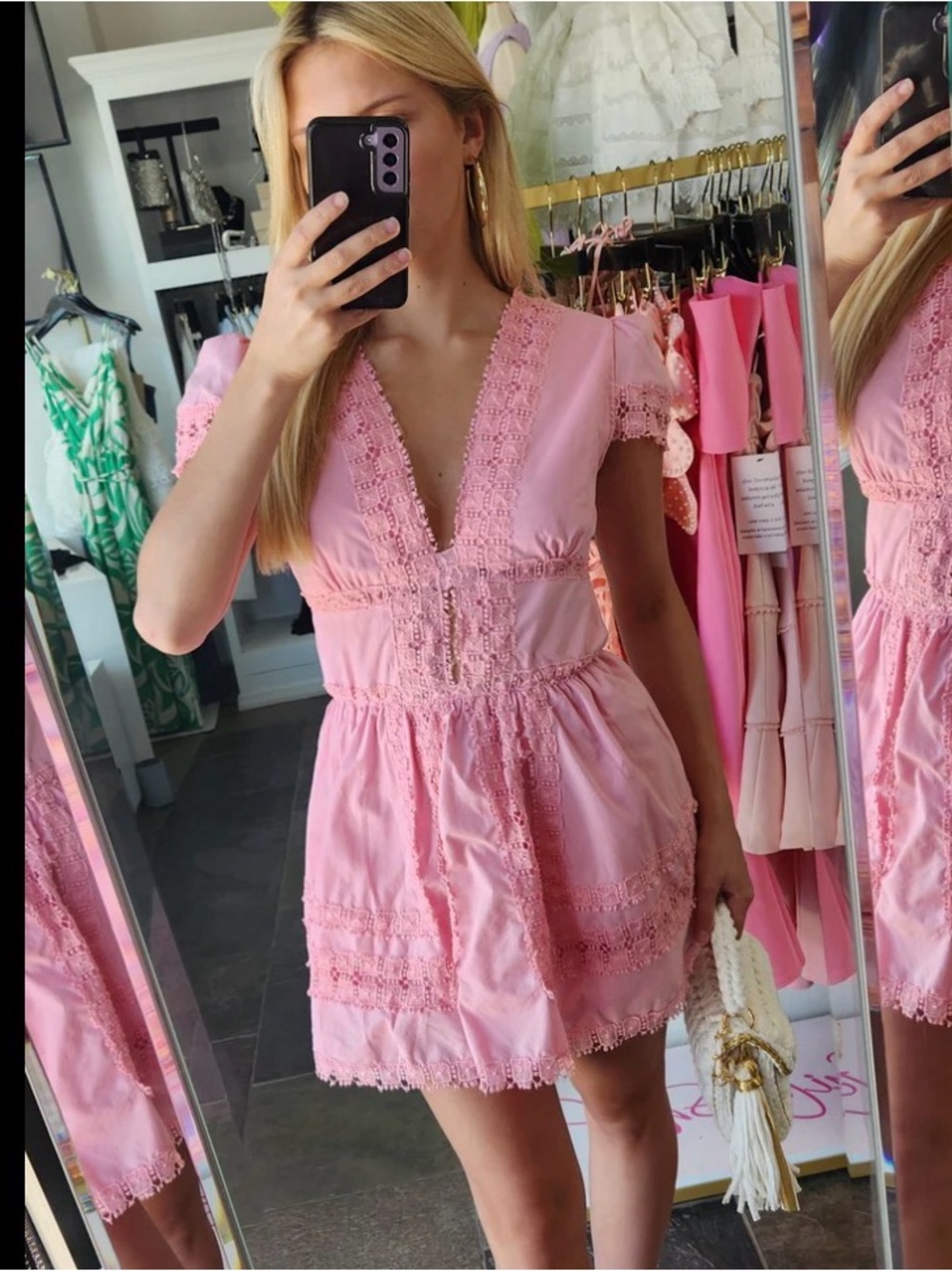 PEIXOTO LIGHT PINK LACE DRESS - Picture 4 of 4